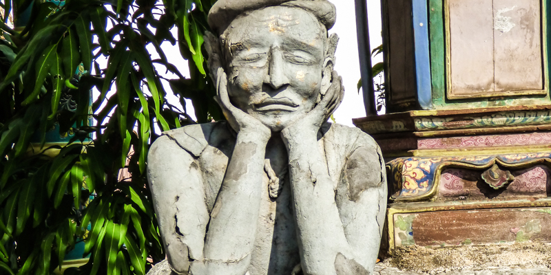 Statue at Wat Pho temple grounds in Bangkok