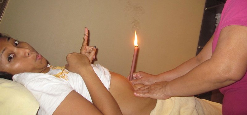 Navel Candling and Massage