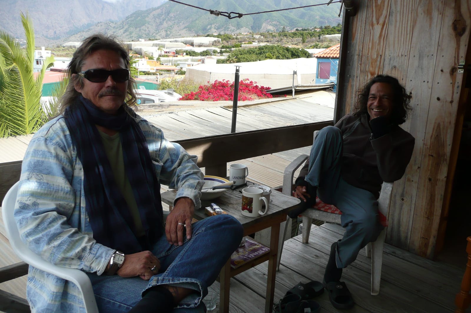 Jackie and me in La Palma, Camping Laguna, November 2013