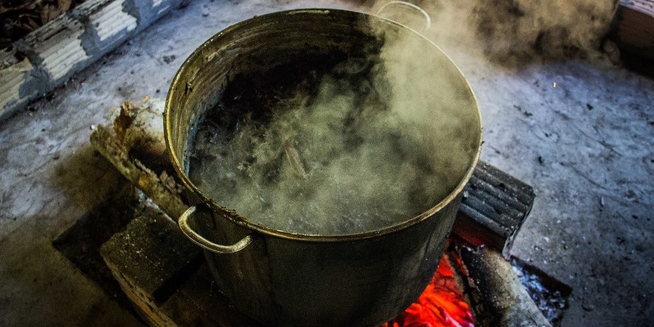 Preparation of the Ayahuasca Brew | Boiling the Tea