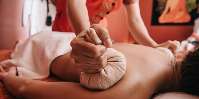 Hot Herbal Compresses Massage