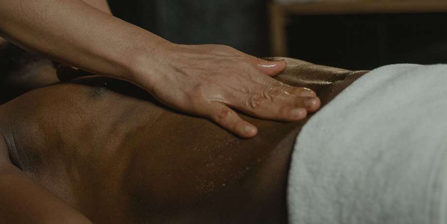 Man getting a sensual erotic massage