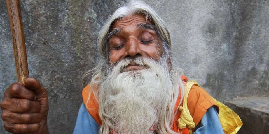 Guru sitting in meditation