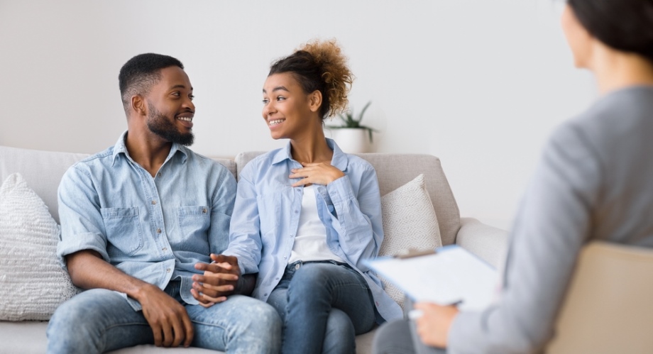 Couple in counseling session