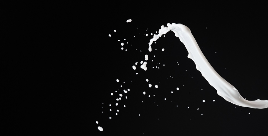 Milk splashing in a wave