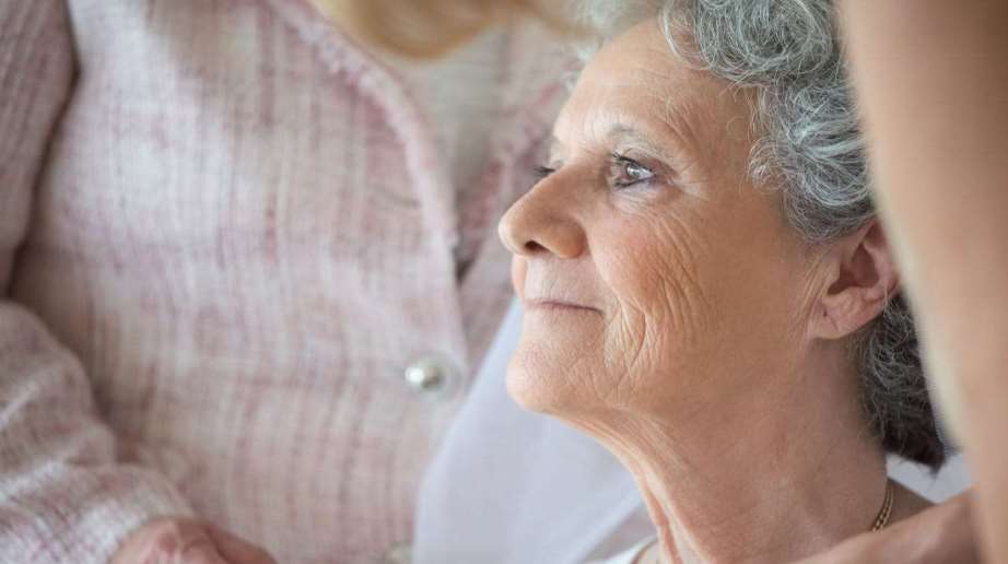 Elderly care for woman with Alzheimer