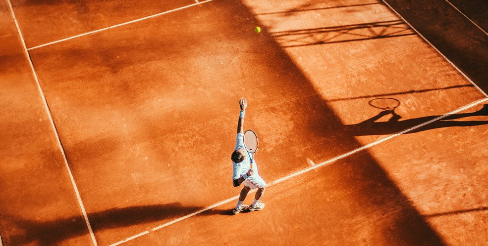 Tennis player on court