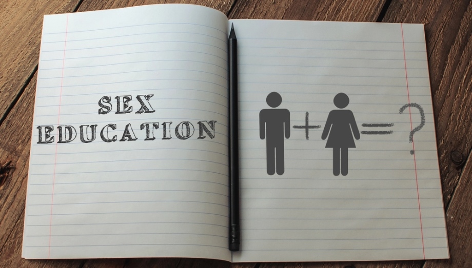 Sex Eeducation written in notebook
