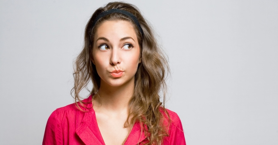 Woman in doubt or questioning