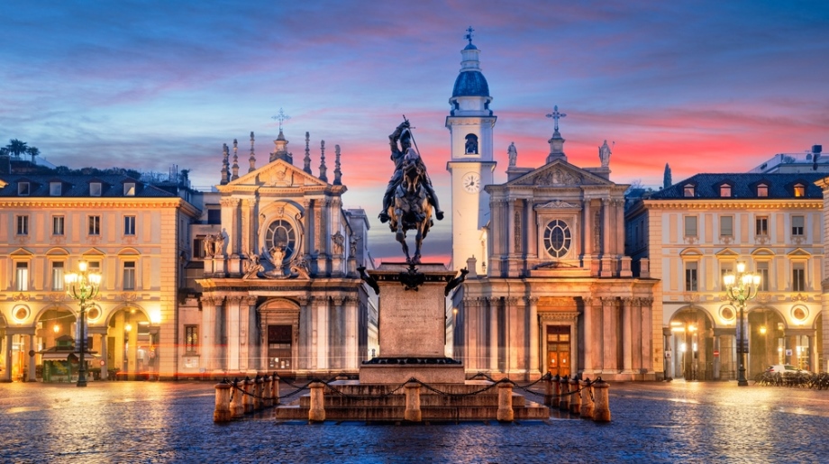 Turin - historical plaza and buildings