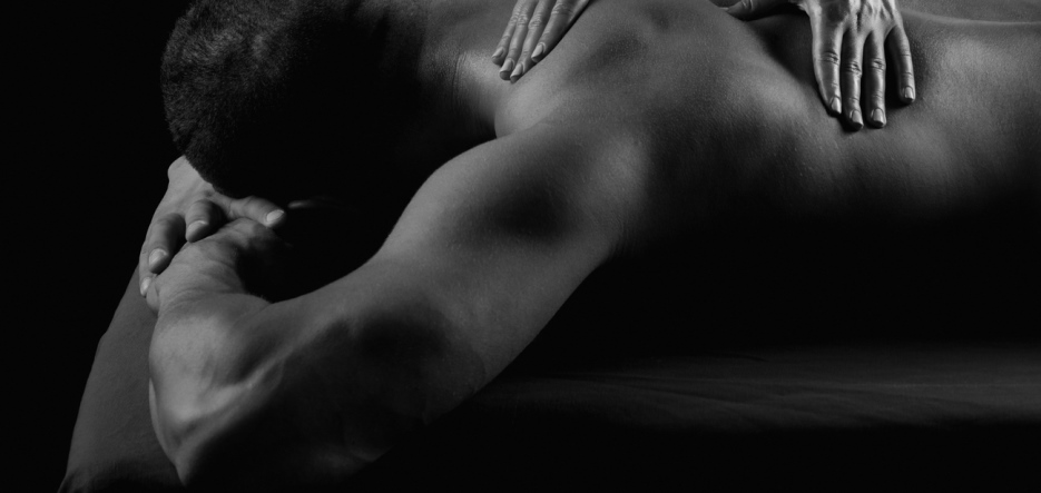Man receiving erotic massage treatment 