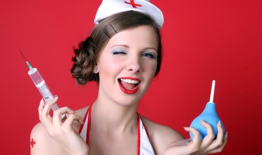 Enema Play - Klismaphilia in BDSM and Fetish Practices Sexy nurse preparing for Enema Play