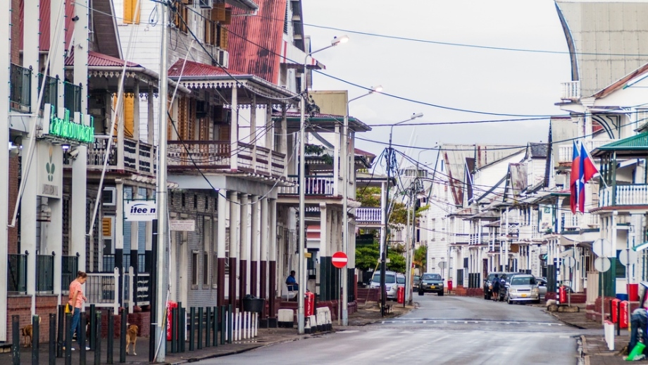 Street view of Paramaribo- Suriname