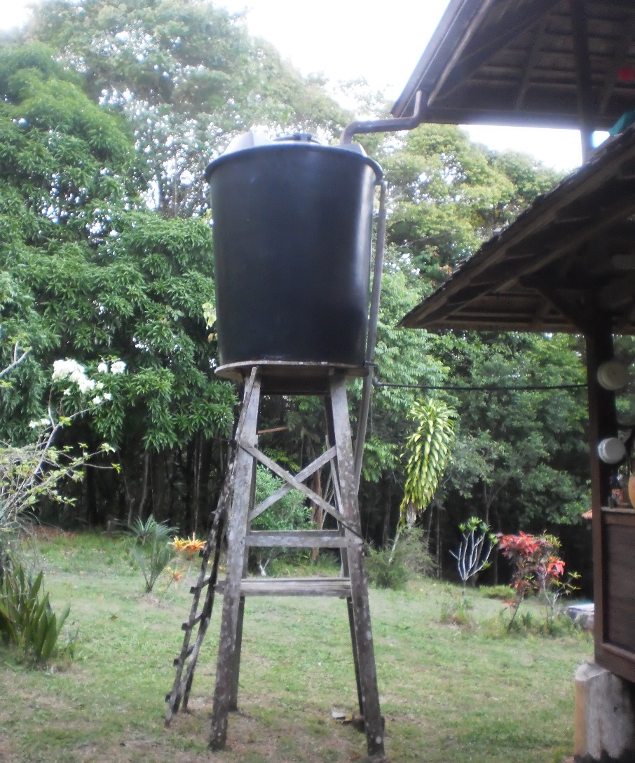 Water tank in the Amazonian jungle
