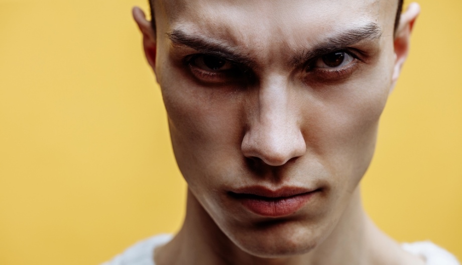 Man with chiseled jawline