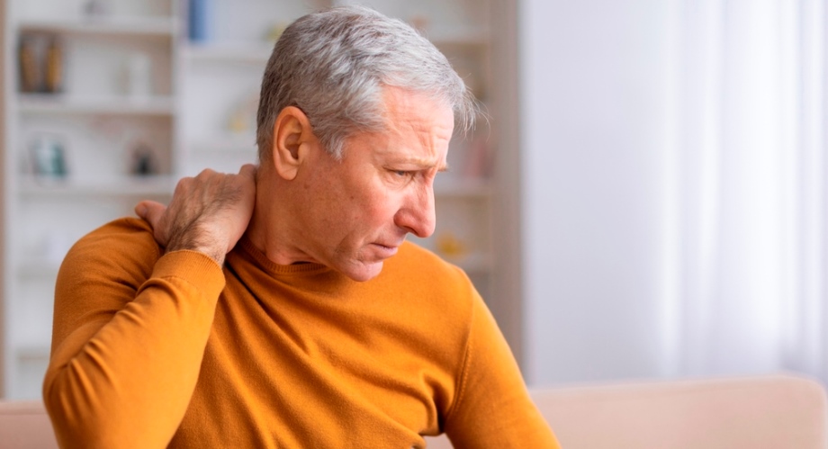 Man with shoulder and neck pain
